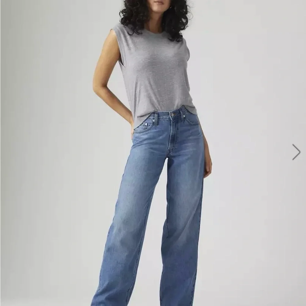 BAGGY DAD LINEN+ DENIM LIGHTWEIGHT WOMEN'S JEANS - Picture 1 of 3